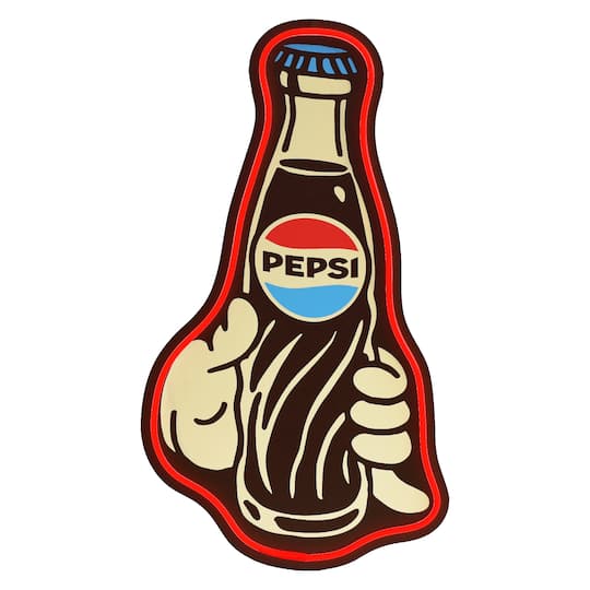 American Art Decor 20" x 12" Pepsi Bottle Vintage Bottle LED Neon Sign